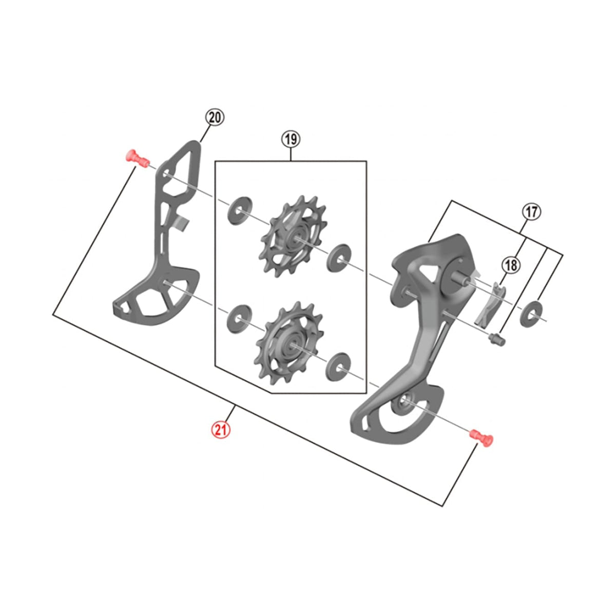 Vis de Galet de Dérailleur Arrière SHIMANO XTR M9000 / M9100 #Y5XX98130