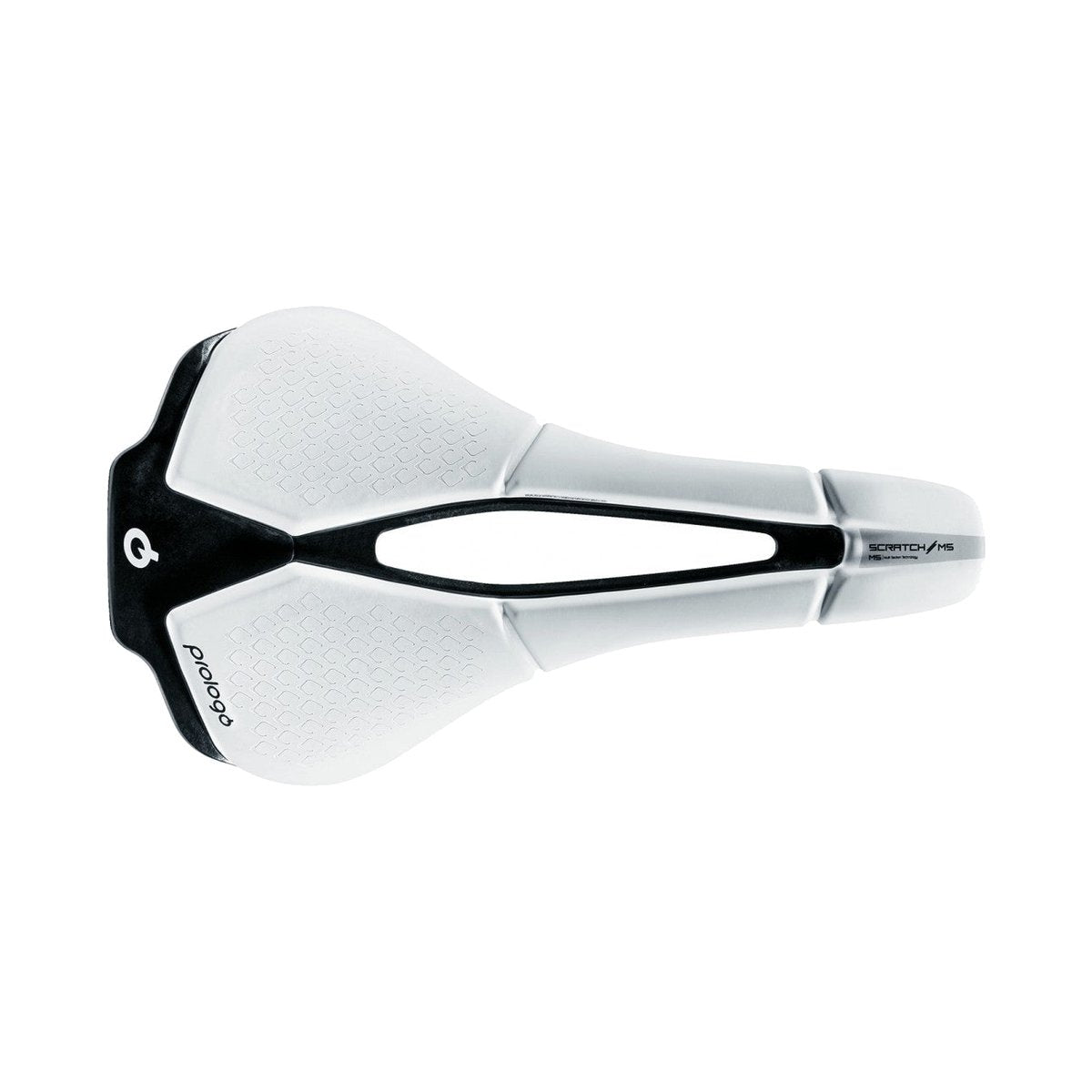 Selle PROLOGO SCRATCH M5 PAS Rails Carbone largeur 140mm Blanc