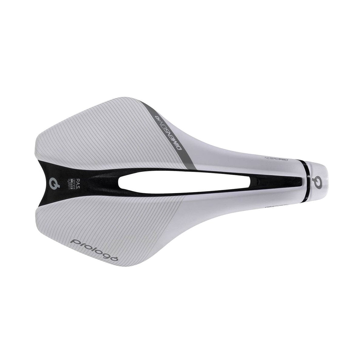 Selle PROLOGO DIMENSION Rails Carbone largeur 143mm Blanc