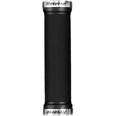 Grips REVERSE COMPONENTS CLASSIC Lock-On Noir/Argent