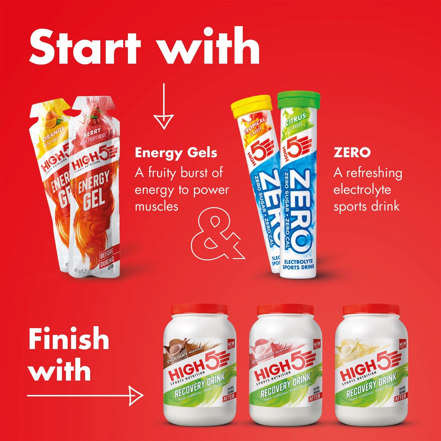 Boisson de Récupération HIGH5 RECOVERY DRINK (1.6kg) Banane Vanille Milkshake