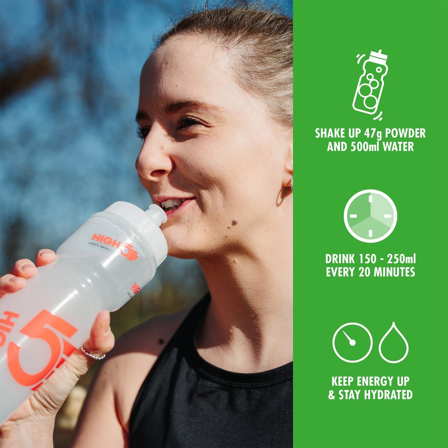 Boisson Énergétique HIGH5 ENERGY DRINK CAFFEINE HIT (47g) Citron