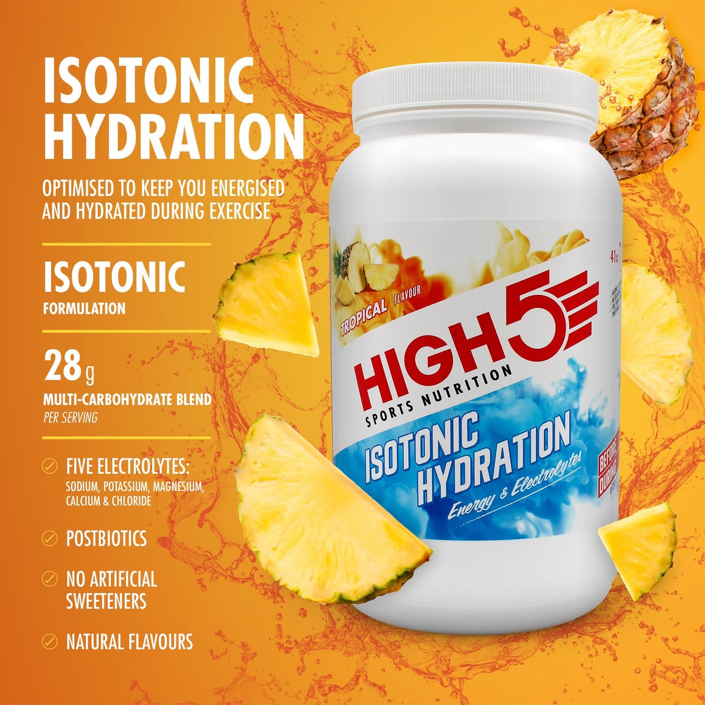 Boisson Énergétique HIGH5 ISOTONIC (1.23kg) Tropical