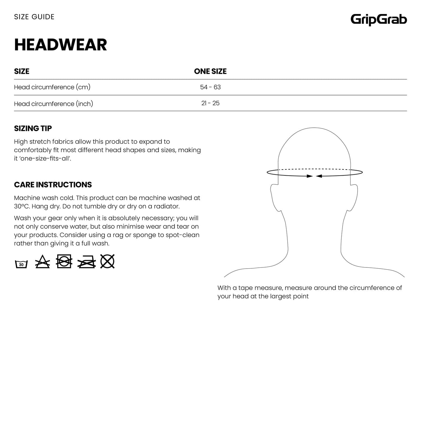 Sous Casque GRIPGRAB UPF 50+ Noir