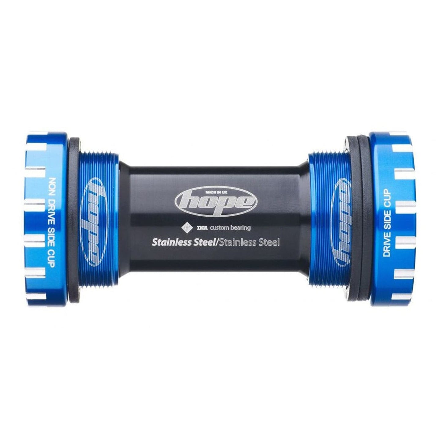 Boîtier de Pédalier HOPE 68/73 mm Axe 24 mm Route Acier Inoxydable #BBSSRSB Bleu