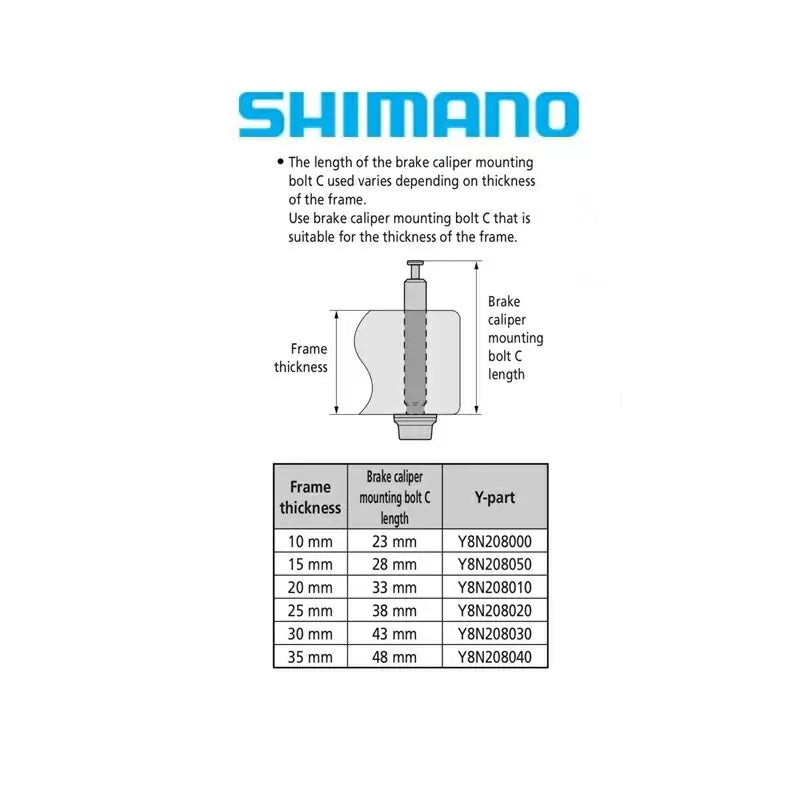 Vis De Fixation étrier SHIMANO FLATMOUNT Type C