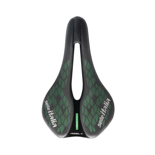 Selle SELLE ITALIA MODEL X GREEN SUPERFLOW LEAF L Rails Fec Vert/Noir
