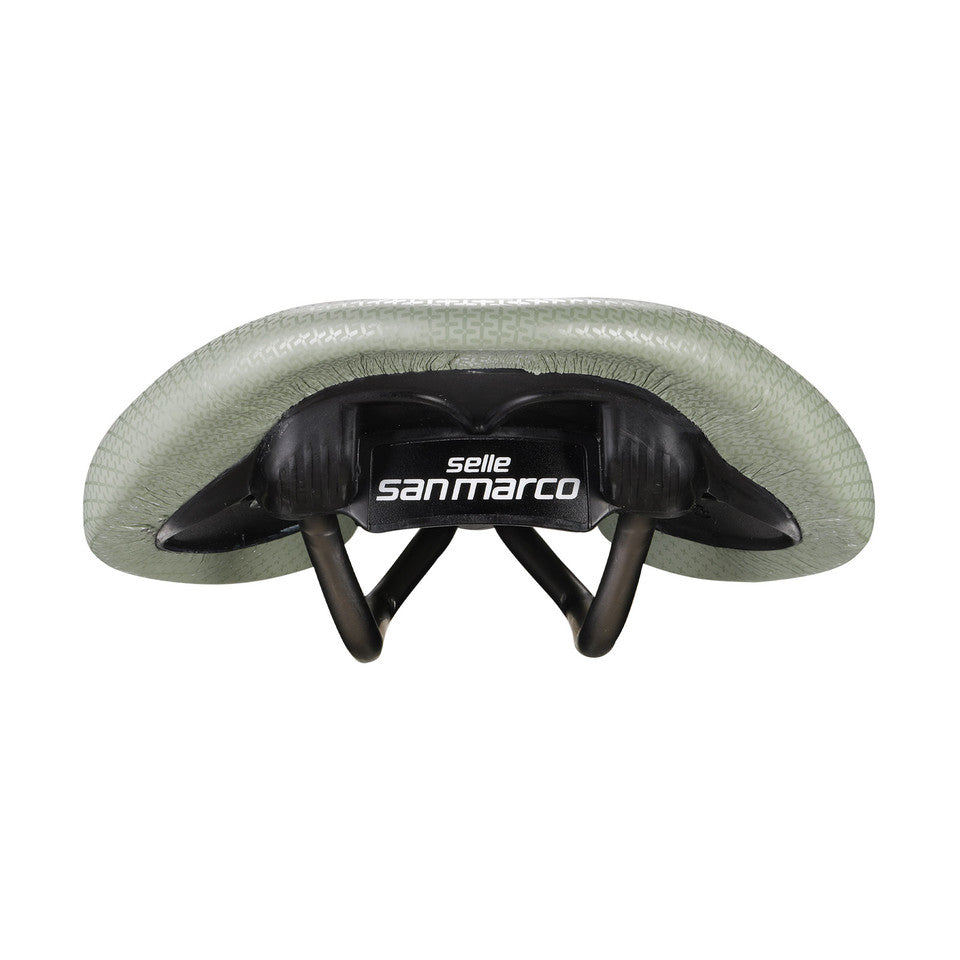 Selle SAN MARCO ALLROAD SUPERCONFORT OPEN-FIT RACING L3 Largeur 146mm Rails Acier Xsilite Vert Sauge