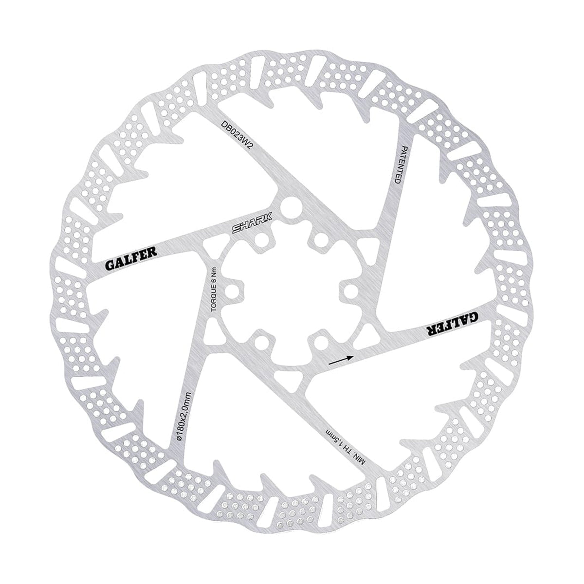 Disque GALFER WAVE SHARK 2 mm 6 trous