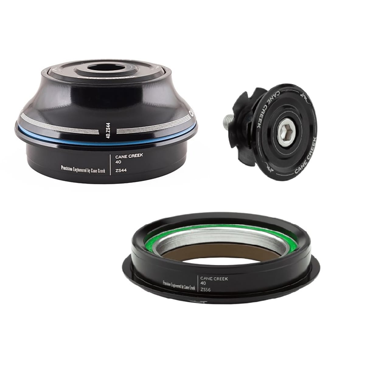 Jeu De Direction Semi-intégré MSC Conique 1.5" - 1-1/8", Aluminium, 44/55/39.8 Mm, Noir, 104 G