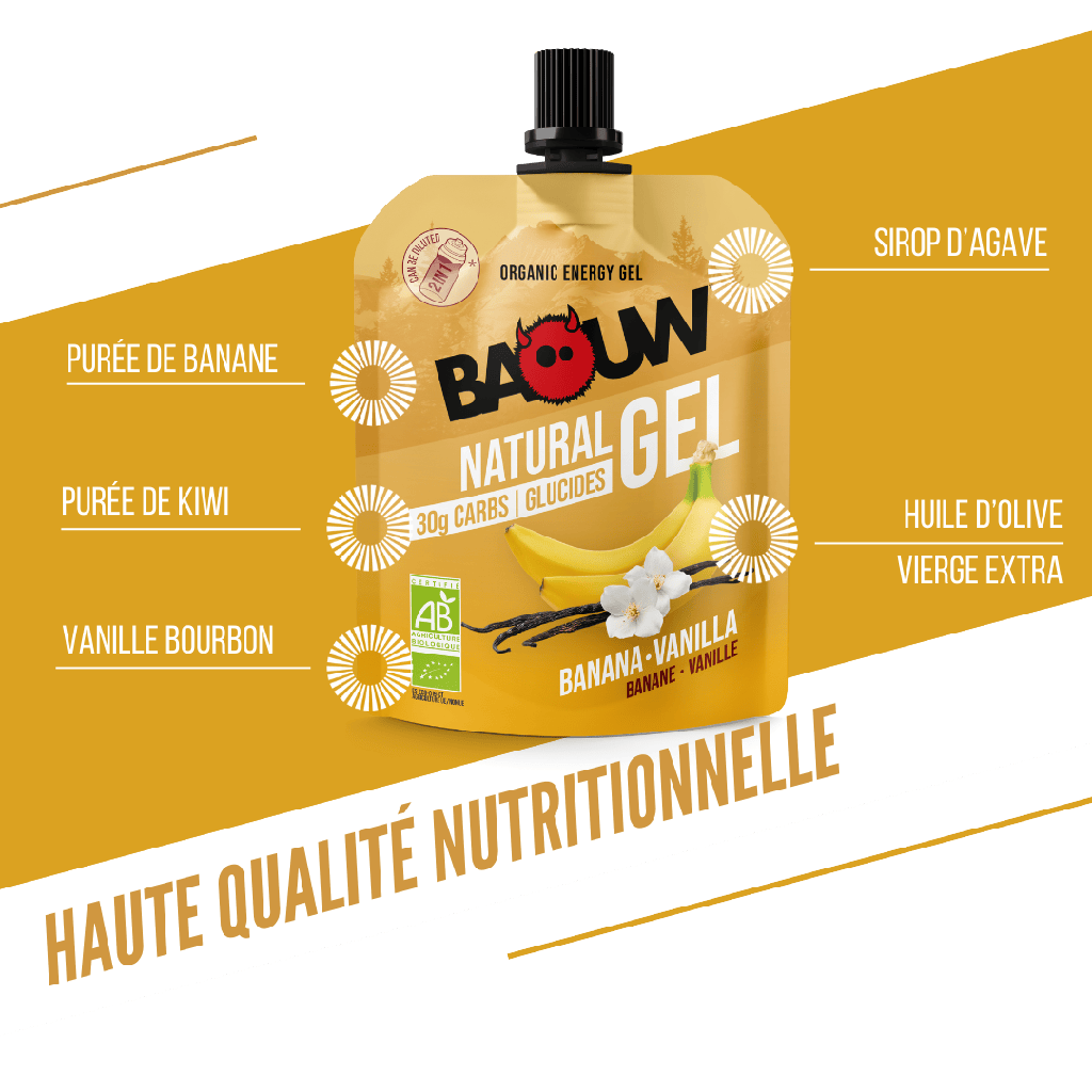 Gel Énergétique BAOUW BIO Banane-Vanille (85g)