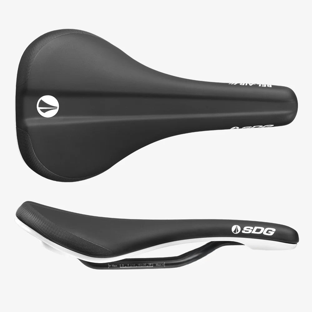 Selle SDG BEL-AIR V3 Rails Acier Noir/Blanc