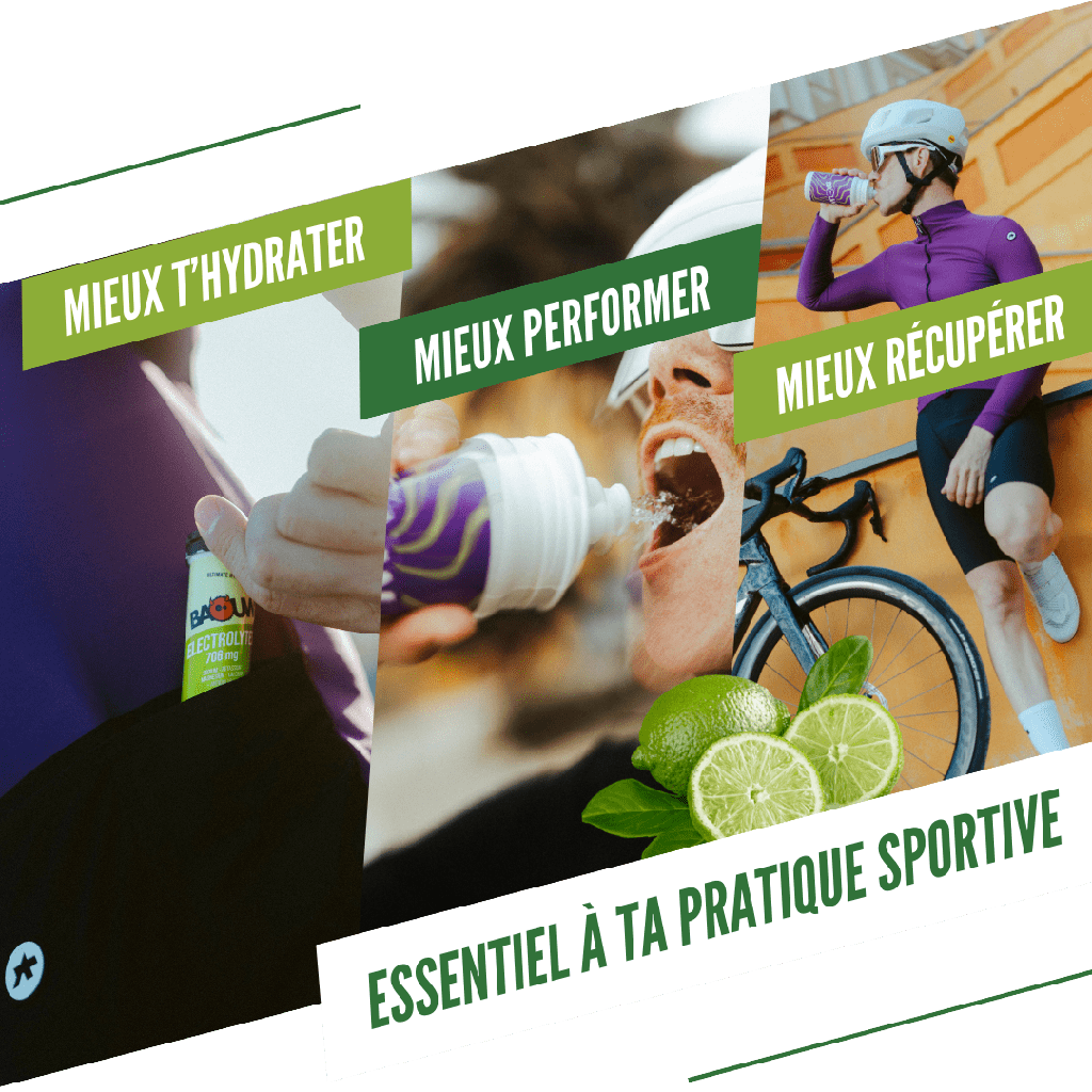 Boisson Énergétique BAOUW (Tube de 10 Pastilles) Citron Vert/Menthe