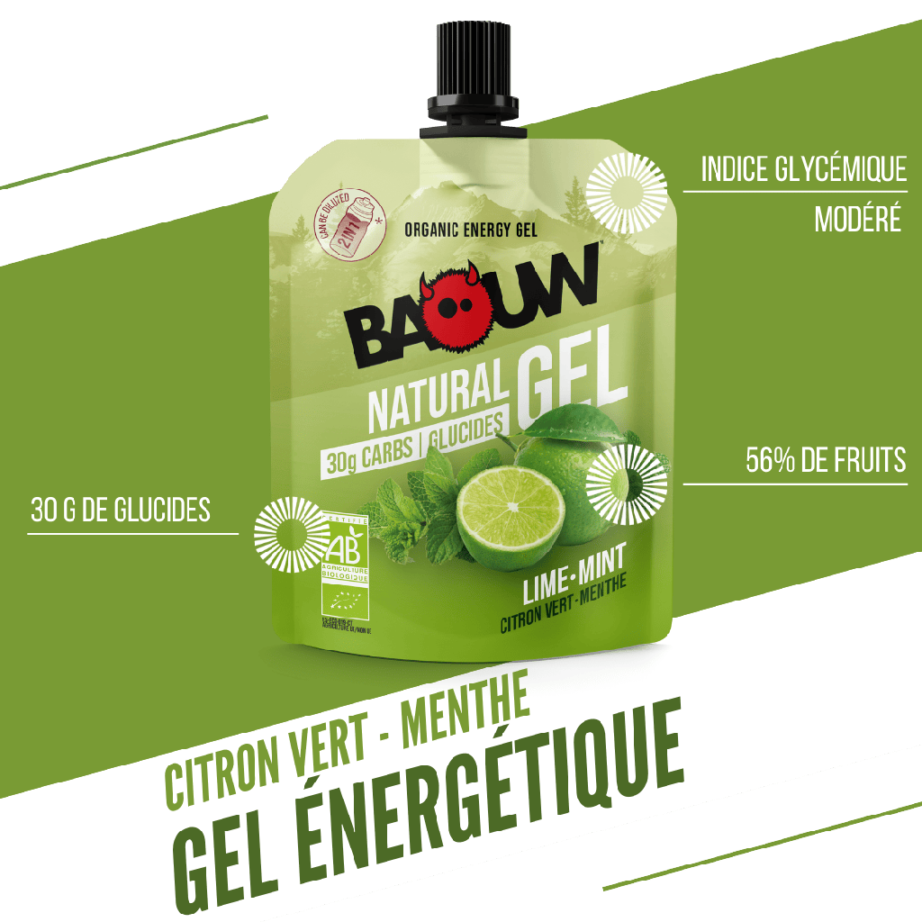 Gel Énergétique BAOUW BIO Citron Vert/Menthe (85g)