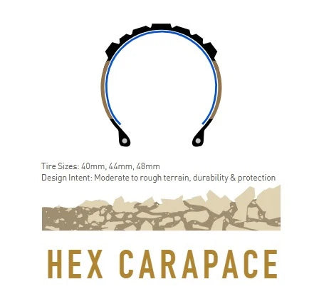 Pneu ENVE HEX CARAPACE 700x44 Tubeless Ready Beige
