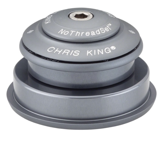 Jeu de Direction Semi-Intégré CHRIS KING INSET 2 1"1/8-1.5" ZS44/ZS56 Gris Mat