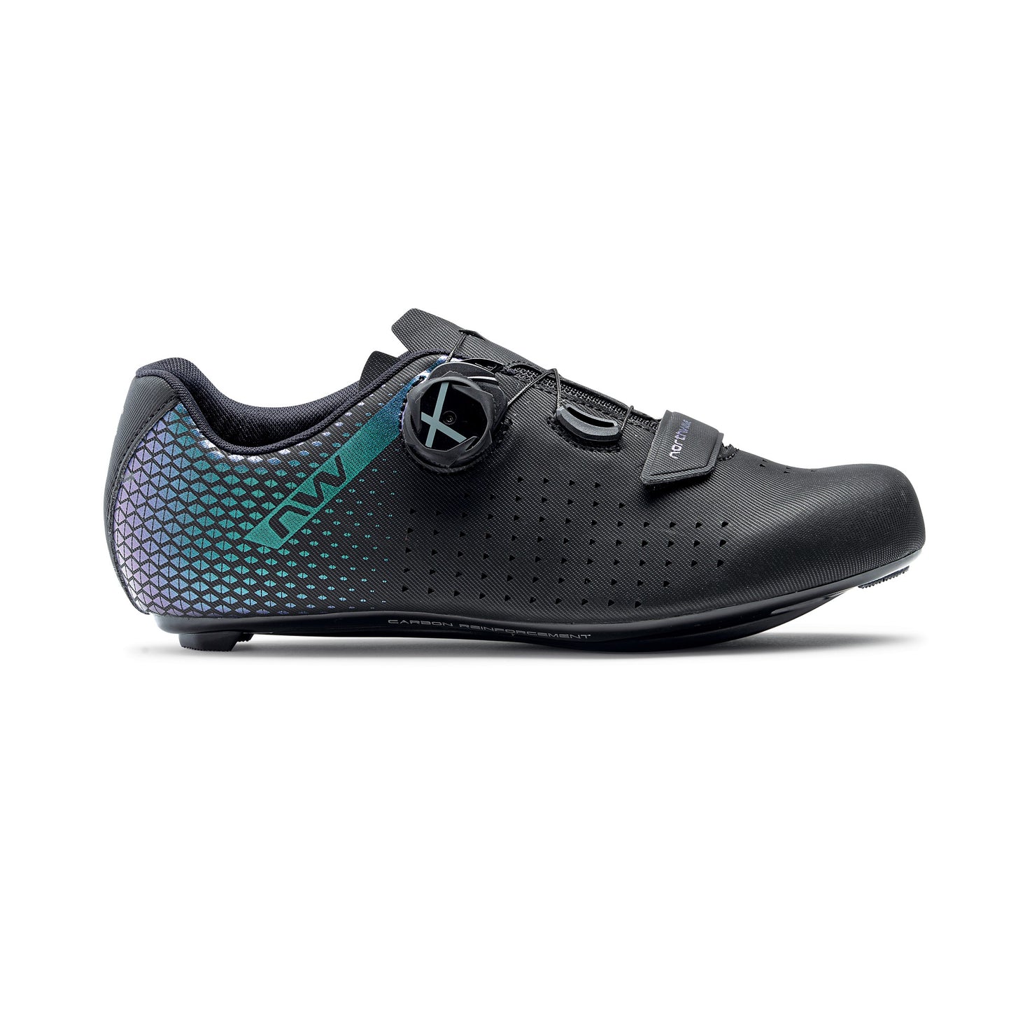 Chaussures Route NORTHWAVE CORE PLUS 2 Femme Noir/Iridescent