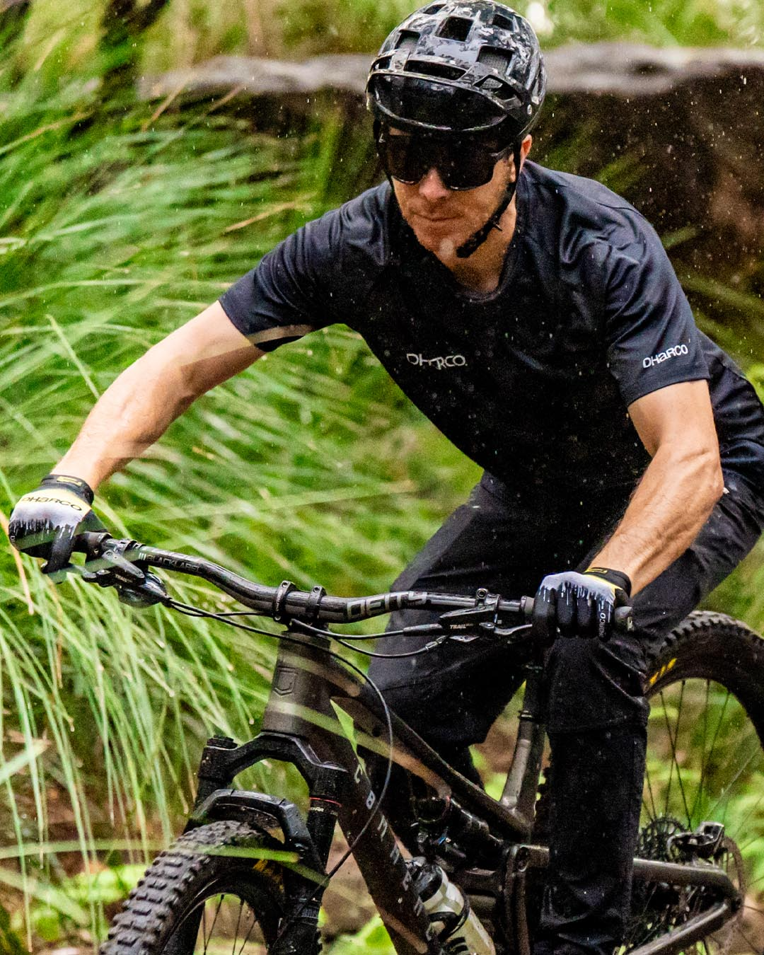 Gants DHARCO RACE ACID RAIN Noir/Jaune