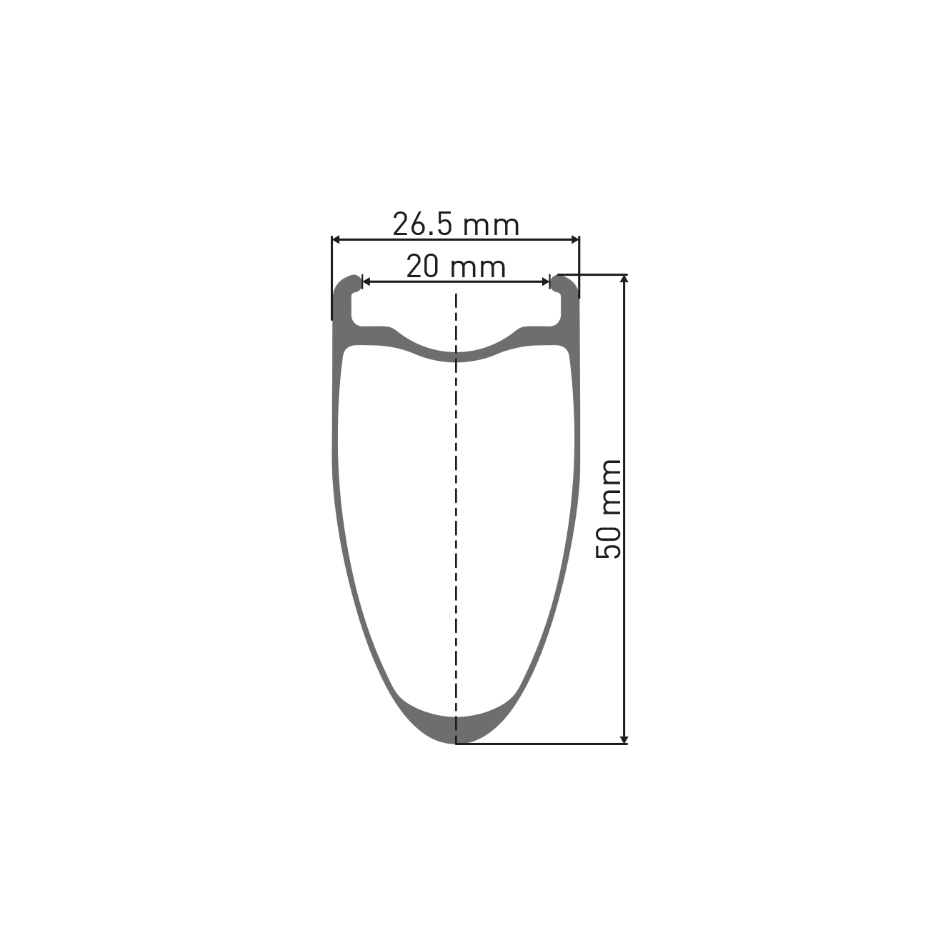 Roue Avant DT SWISS ARC 1100 DICUT WTS SPO 50 DISC Tubeless Ready (Center Lock)