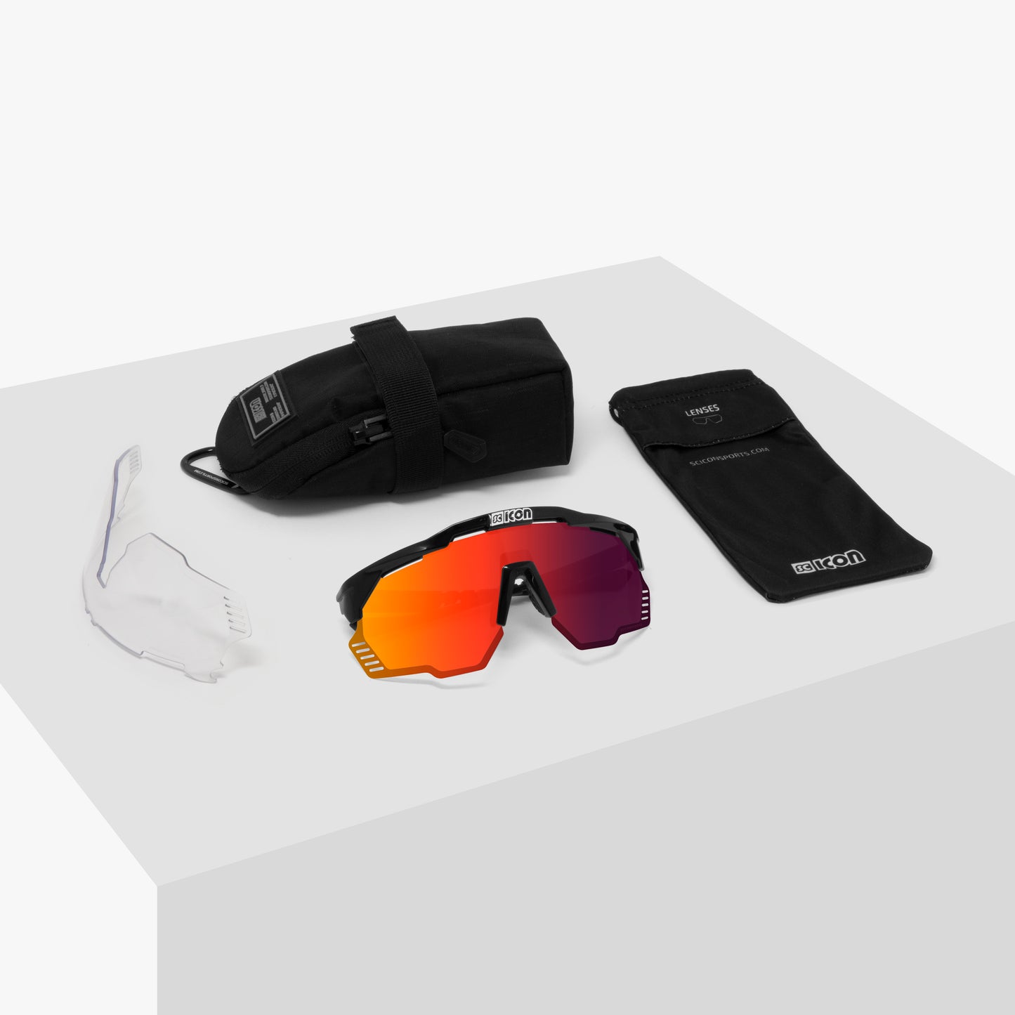 Lunettes SCICON AEROSHADE KUNKEN Blanc Multimirror Rouge