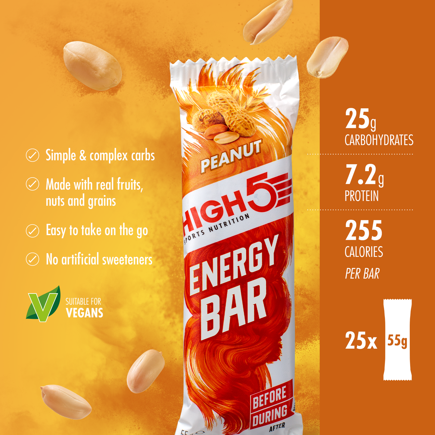 Barre Énergétique HIGH5 ENERGY BAR (55g) Cacahuète