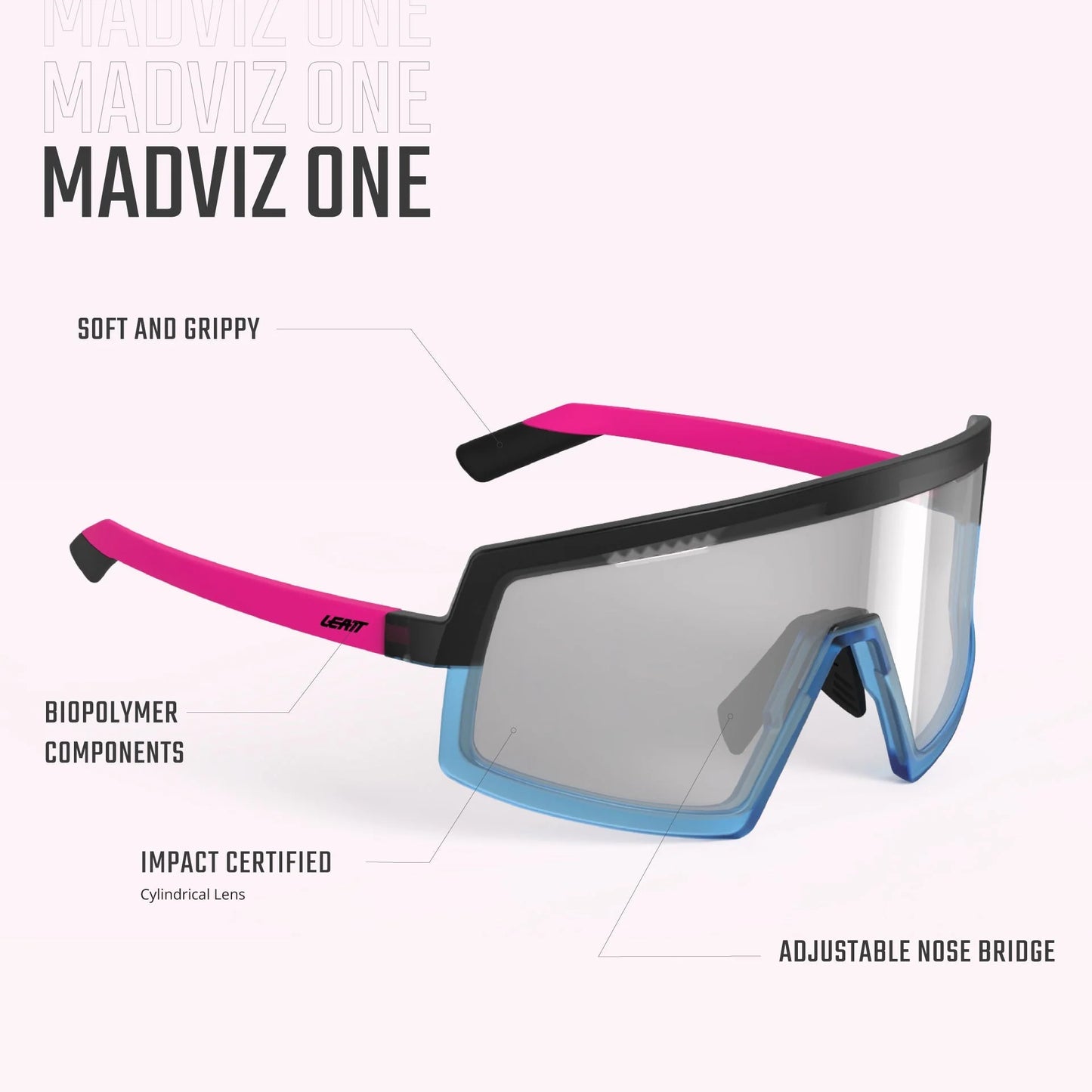 Lunettes LEATT MADVIZ ONE Jaune Verre Iriz Fuschia