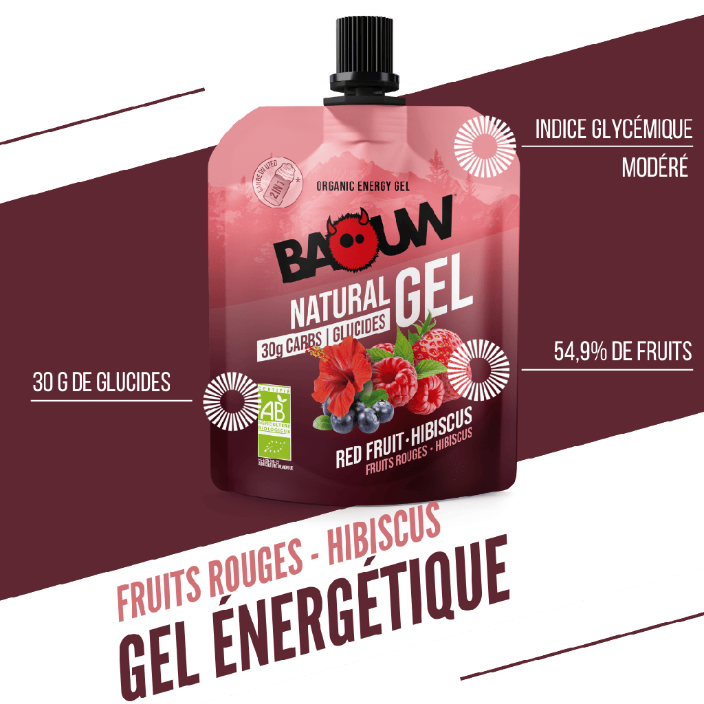 Gel Énergétique BAOUW BIO Fruits Rouges-Hibiscus (85g)