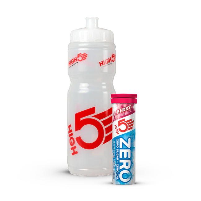 Bidon + 10 Pastilles Hydratation Electrolyte HIGH5 CYCLE PACK Fruits Rouge
