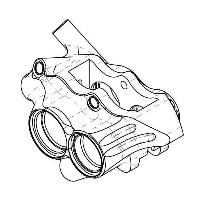 Etrier de Frein HOPE RX4+ SL FM 34mm 4 Pistons DOT Smoke