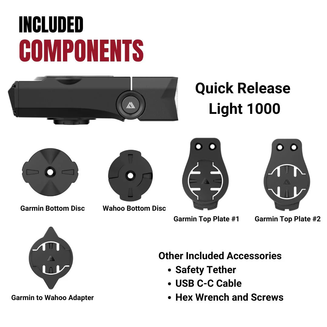 Éclairage Avant KOM CYCLING QUICK RELEASE LIGHT 1000