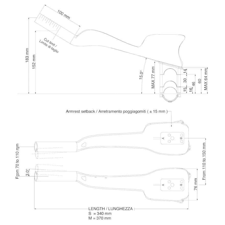 Prolongateurs de Cintre DEDA JET ONE Taille S