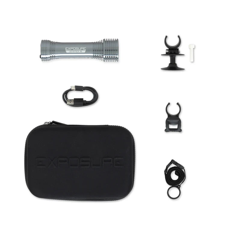 Éclairage Avant EXPOSURE LIGHTS JOYSTICK 18 avec Support de Casque