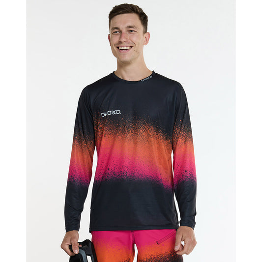 Maillot DHARCO RACE BLACK SNAKE Manches Longues Noir/Orange