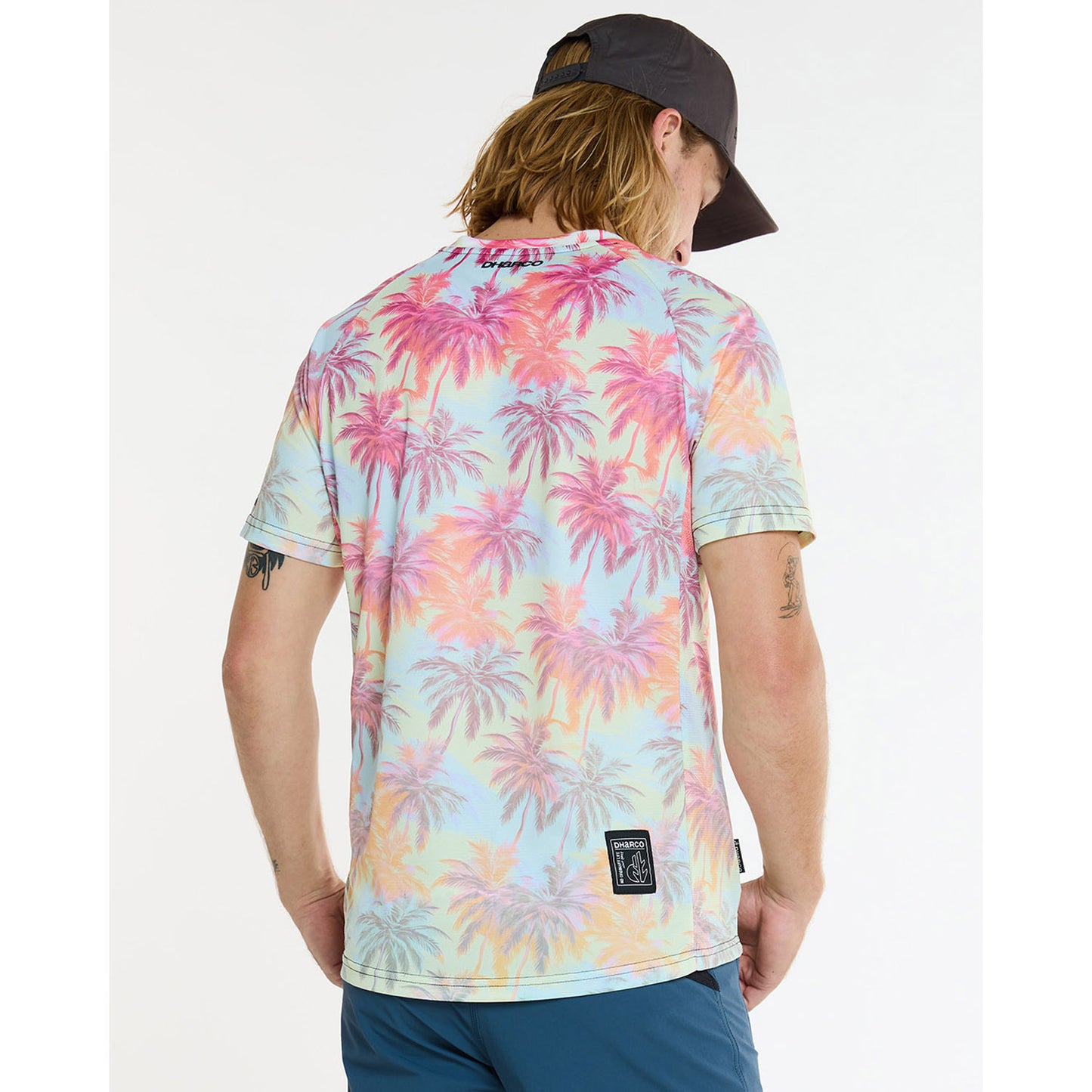 Maillot DHARCO HIGHBALL Manches Courtes Rose/Bleu