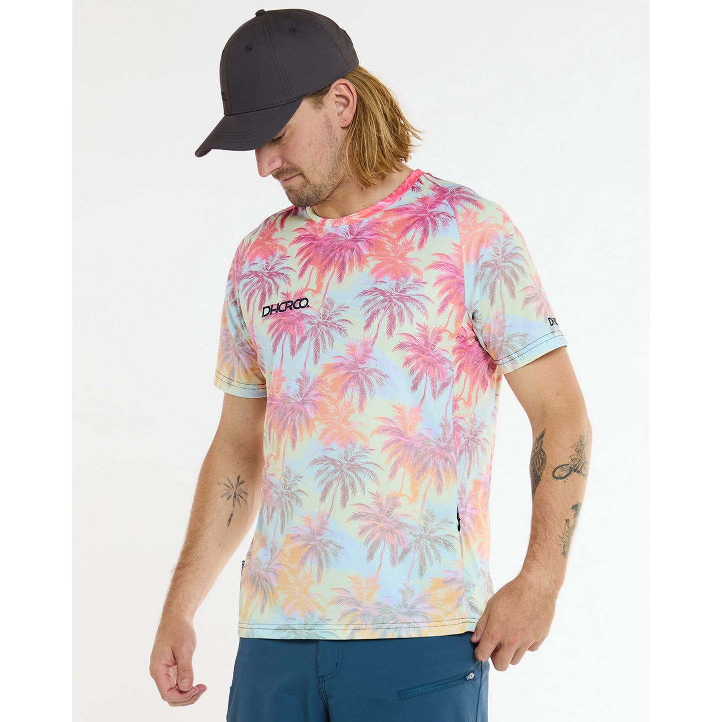 Maillot DHARCO HIGHBALL Manches Courtes Rose/Bleu