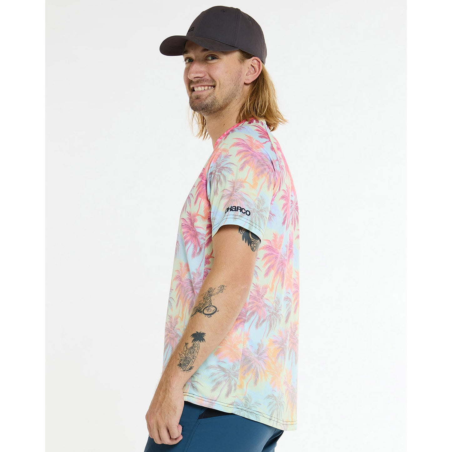 Maillot DHARCO HIGHBALL Manches Courtes Rose/Bleu