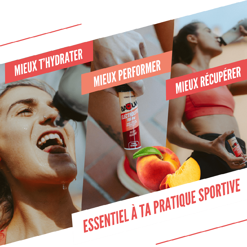 Boisson Énergétique BAOUW (Tube de 10 Pastilles) Pêche/Passion