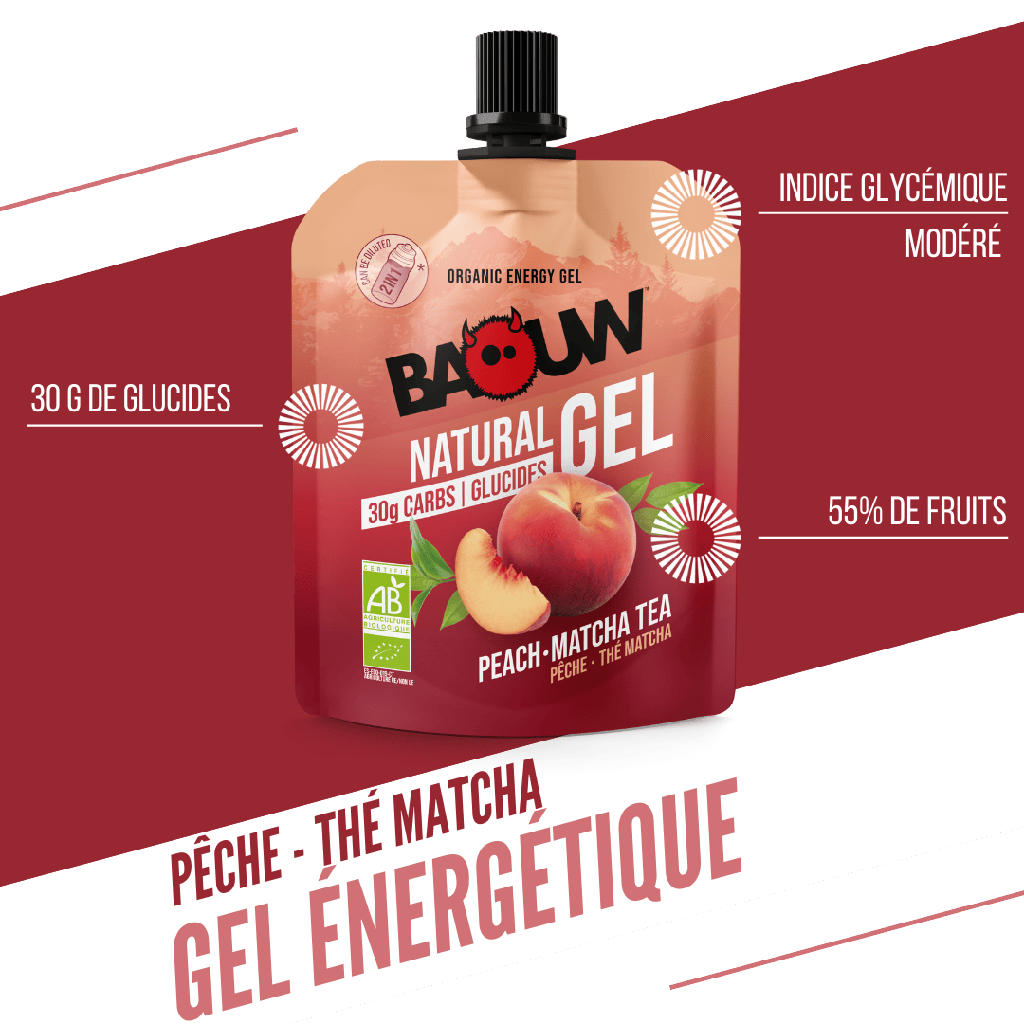 Gel Energétique BAOUW BIO Pêche-Thé Matcha (85g)