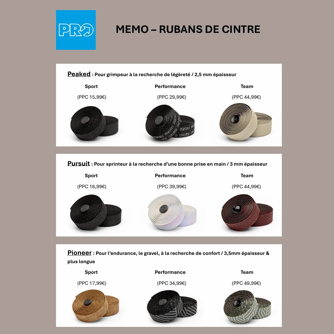 Ruban de Cintre PRO PIONEER SPORT Marron Foncé