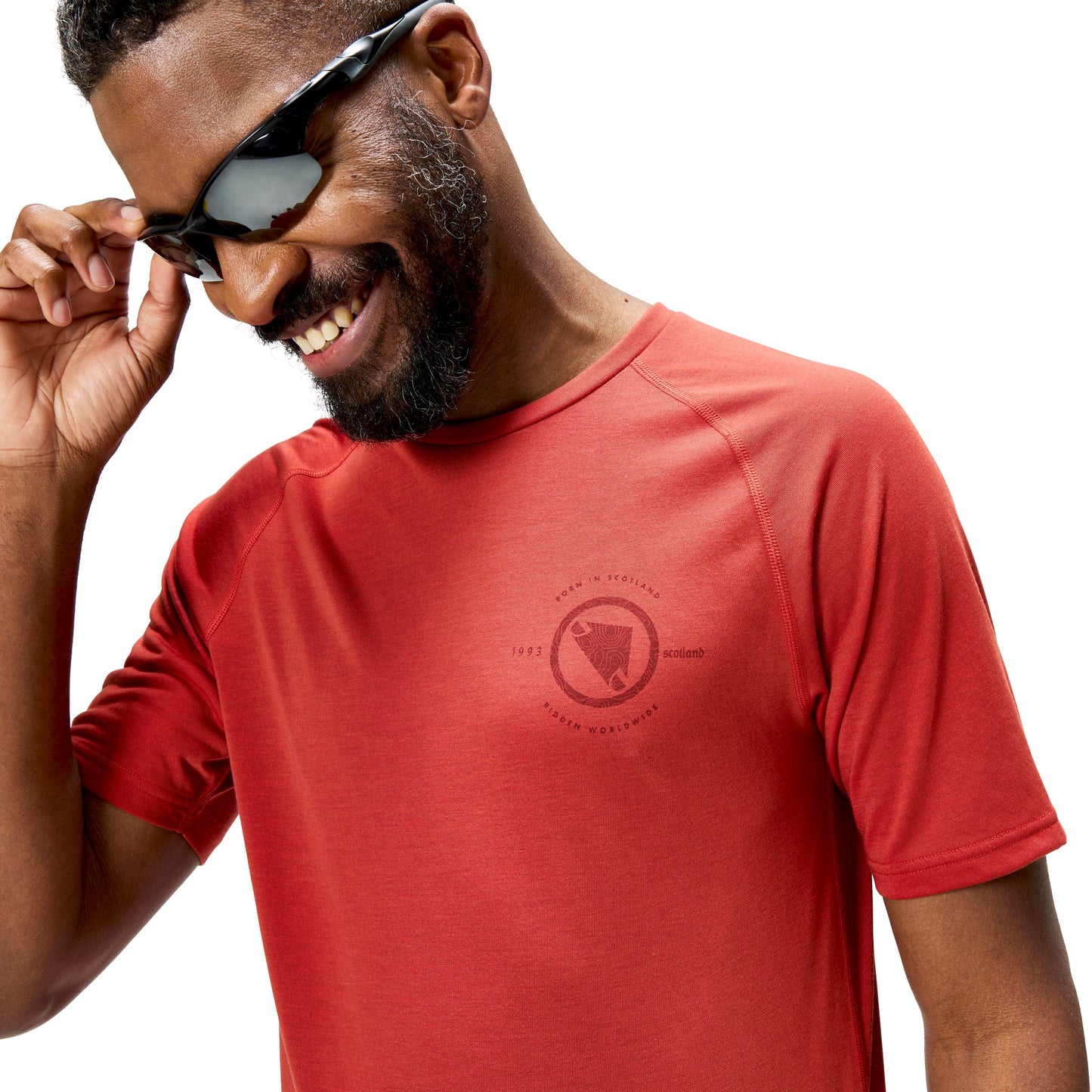 Maillot ENDURA LOOP Manches Courtes Rouge 2025