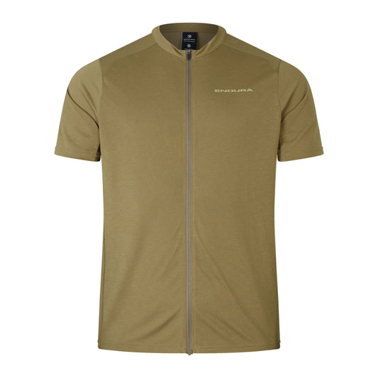 Maillot ENDURA LOOP ZIPPED Manches Courtes Kaki 2025