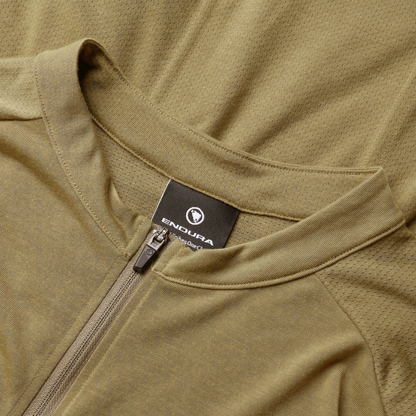 Maillot ENDURA LOOP ZIPPED Manches Courtes Kaki 2025