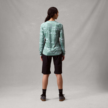 Maillot ENDURA SINGLETRACK PRINT Manches Longues Femme Sage Green