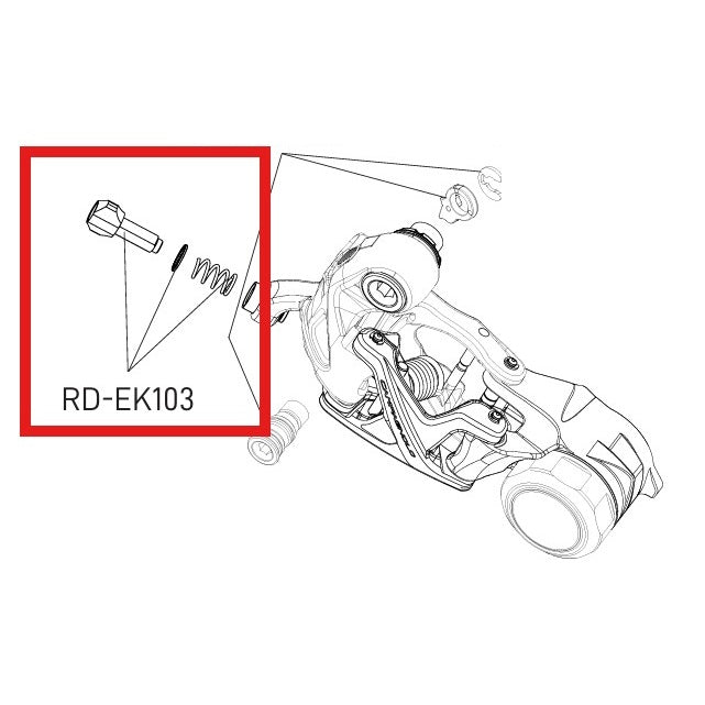 Kit Ressort et Vis de Réglage Dérailleur Arrière CAMPAGNOLO EKAR