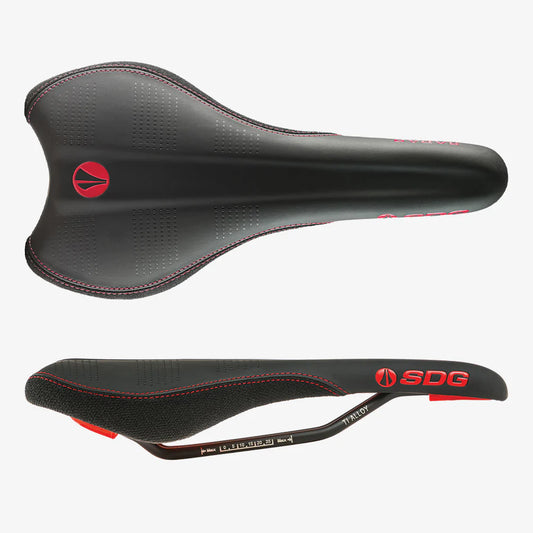 Selle SDG RADAR MTN Rails Titane-Alu Noir/Rouge