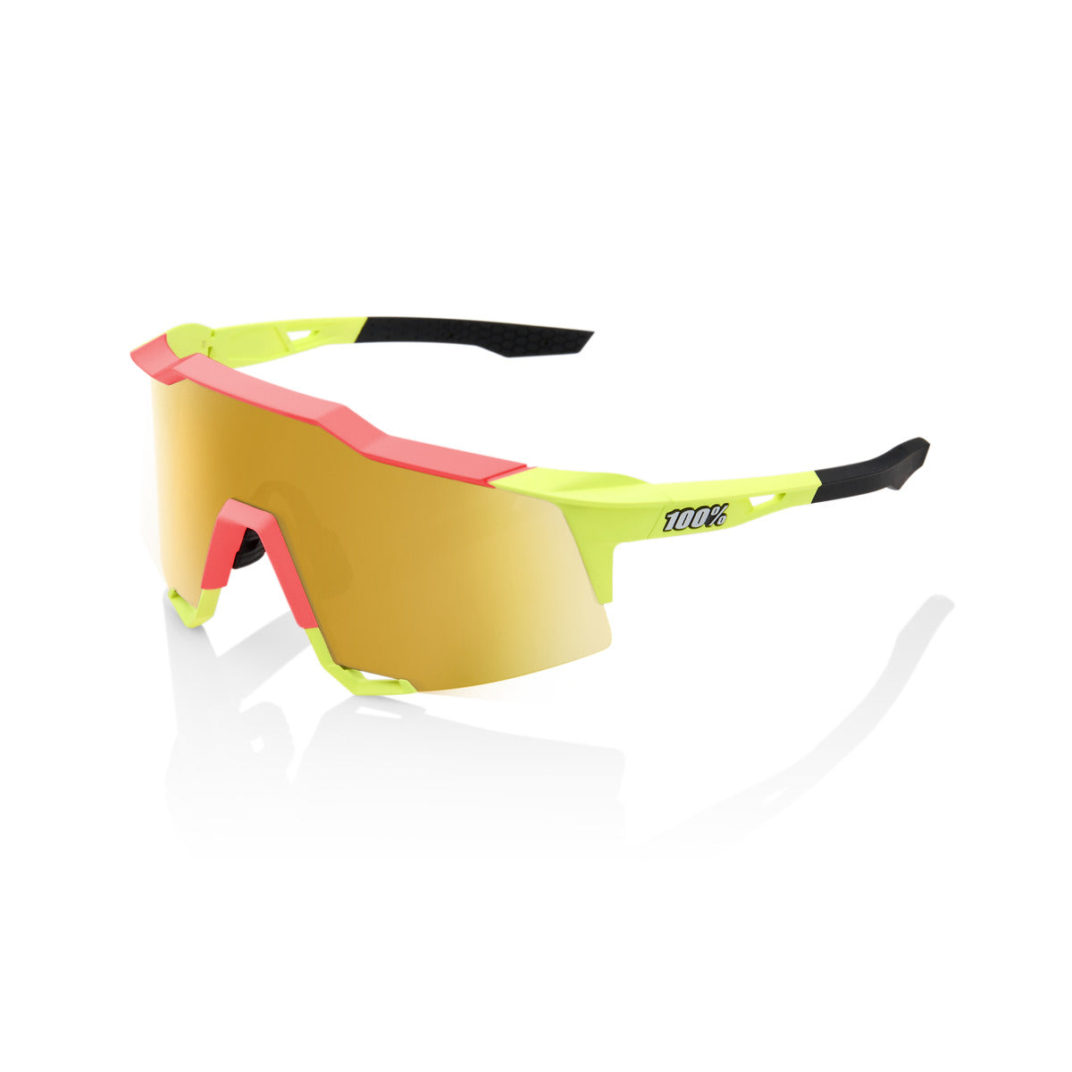 Lunettes 100 SPEEDCRAFT Matte Washed Out Jaune Flash Mirror Or Probikeshop