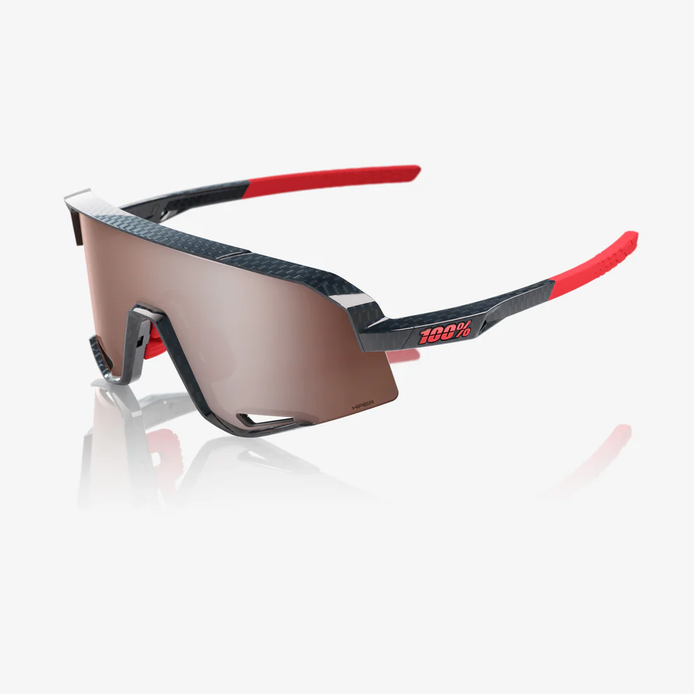 Lunettes 100% SLENDALE Noir Carbon Hiper Mirror Argent