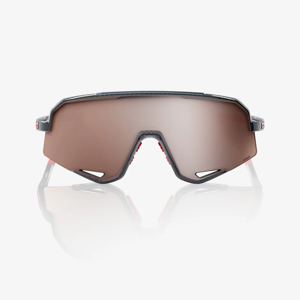 Lunettes 100% SLENDALE Noir Carbon Hiper Mirror Argent