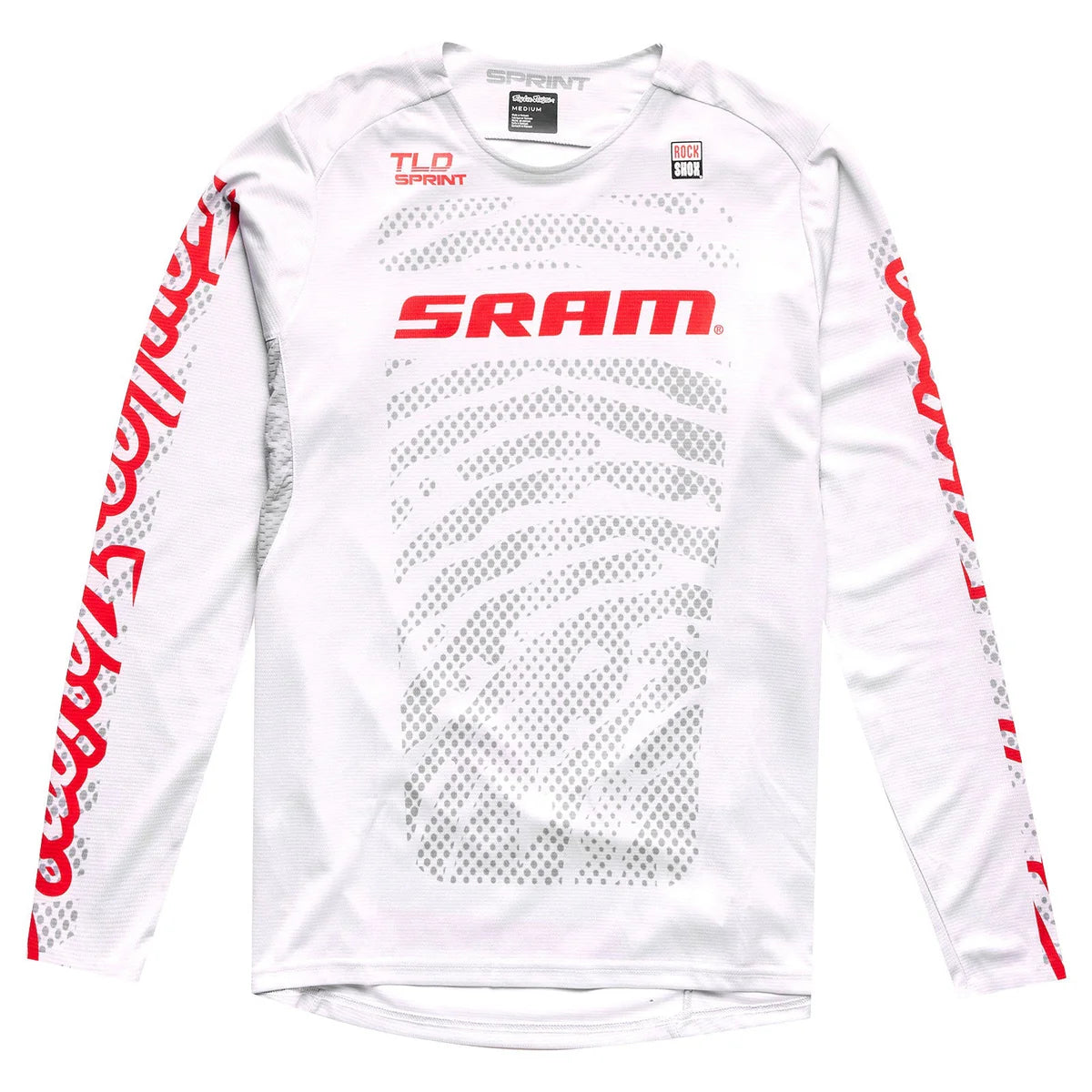 Maillot TROY LEE DESIGNS SPRINT SRAM Manches Longues Blanc Probikeshop