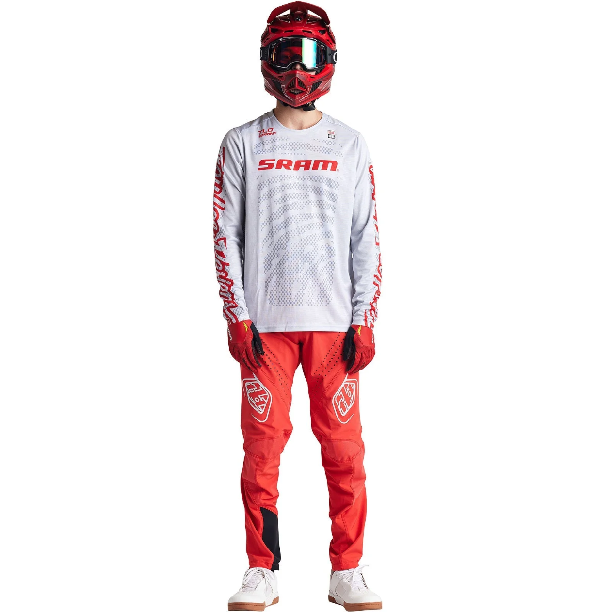 Maillot TROY LEE DESIGNS SPRINT SRAM Manches Longues Blanc